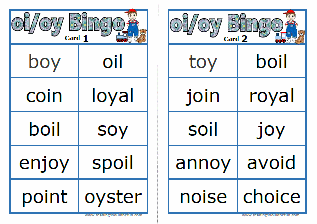 Words And Pictures With The Vowel Sound Oi 40